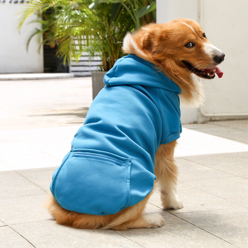 Warm dog jacket in high-quality material, perfect for cold weather in Blue