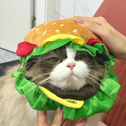 Fun Furry Fields Hamburger Cat Small Dog Hat