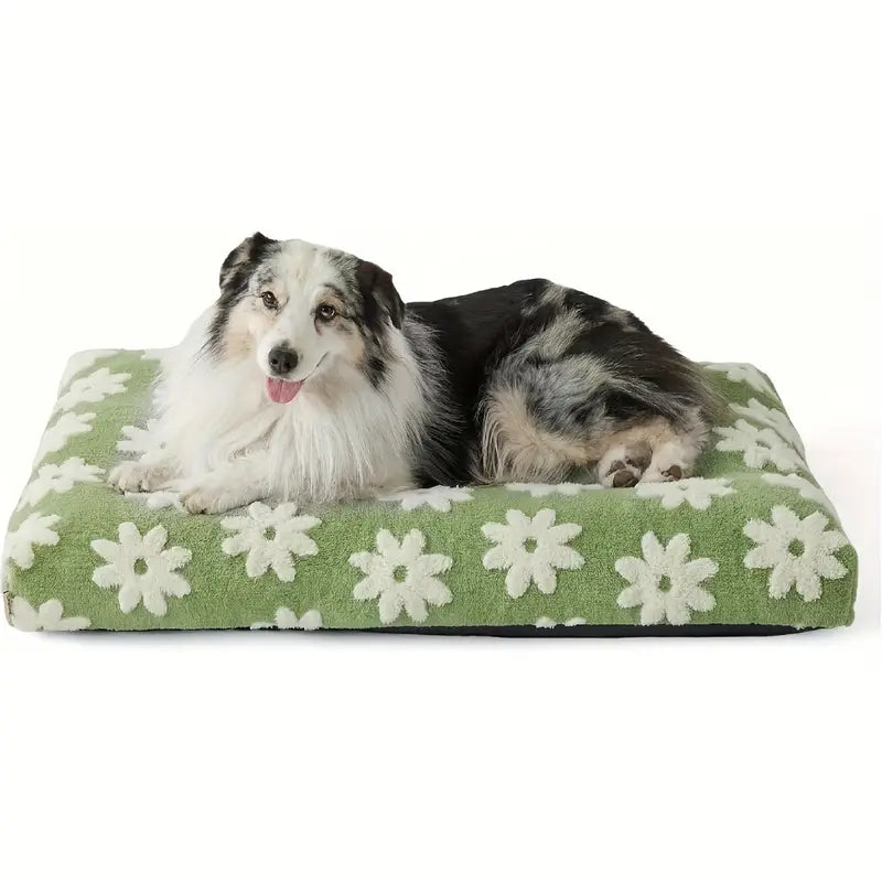 Cute patterned pet bed for small and large dogs.
