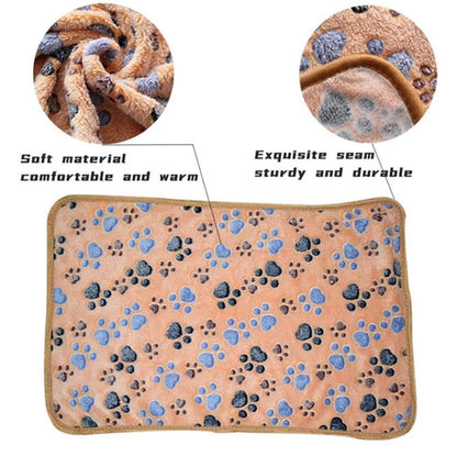 Premium Soft Fluffy Pet Blanket: Cute Cartoon Pattern, Warm & Cozy for Cats & Dogs