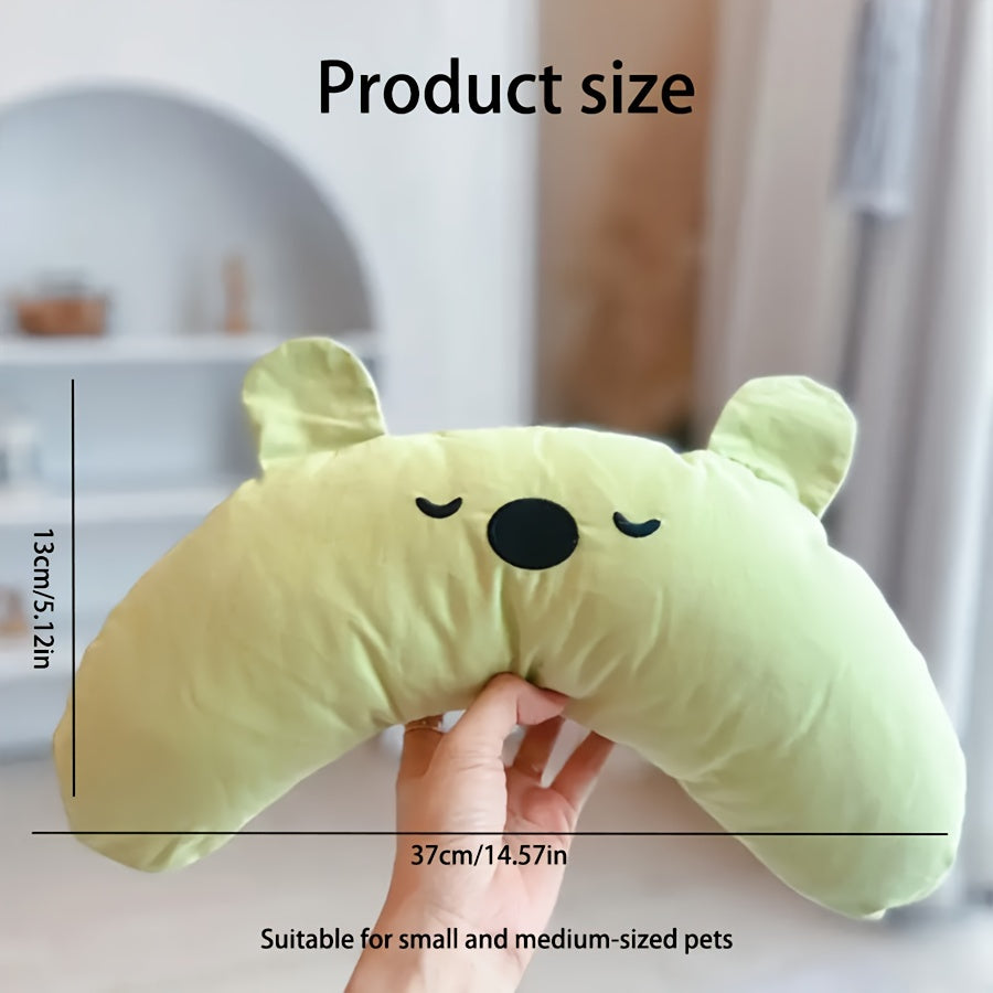 Product size of plush pet pillow for all dog sizes.