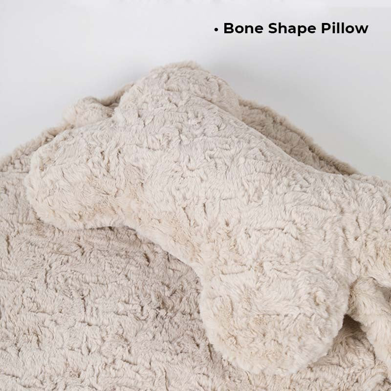 Cosy Supportive Soft Warming Luxury Bone Cloud Shape Dog Bed