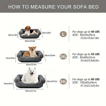 Size chart of Luxurious dog bed