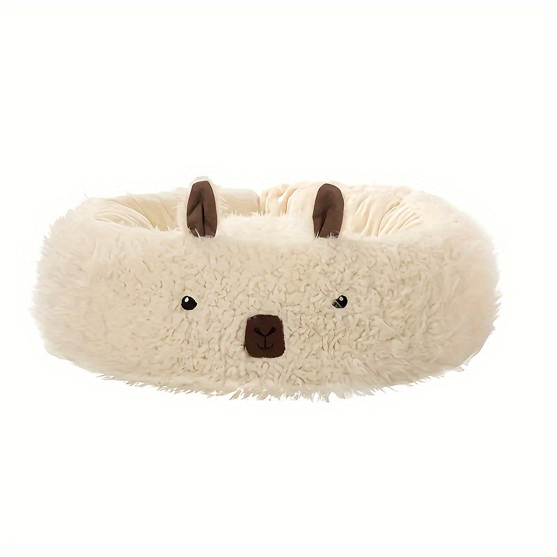 Adorable alpaca-designed cat bed