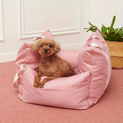 Durable and waterproof dog car seat bed.
