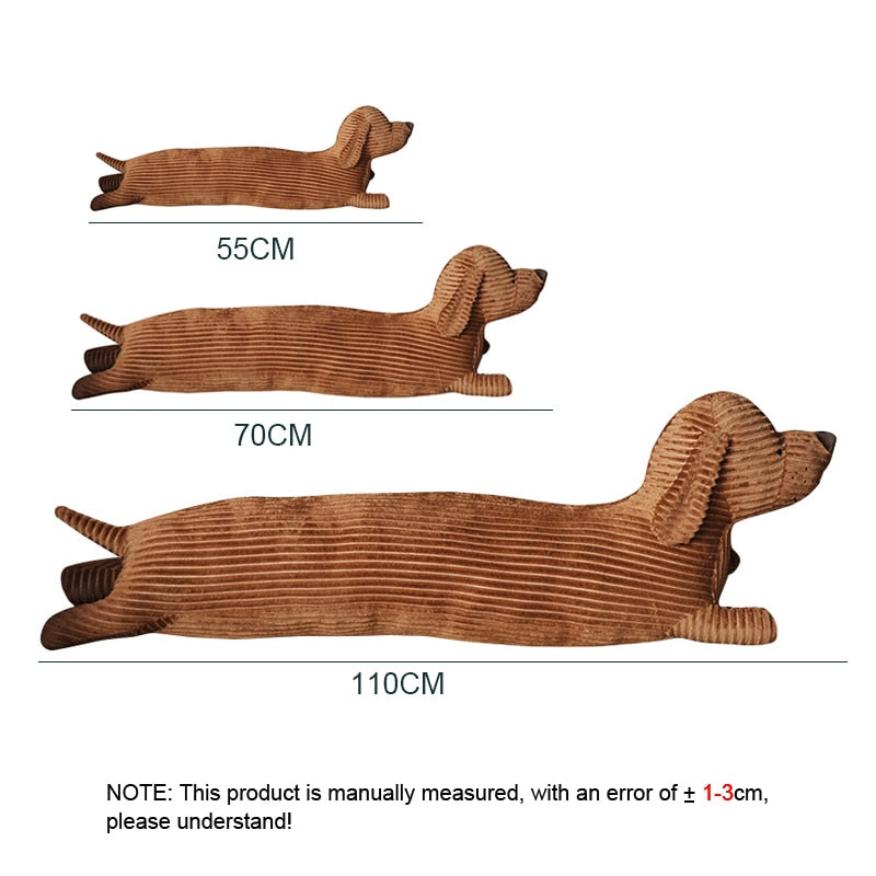 Brown Cute British Short-legged Dachshund Dog Pillow Cushion