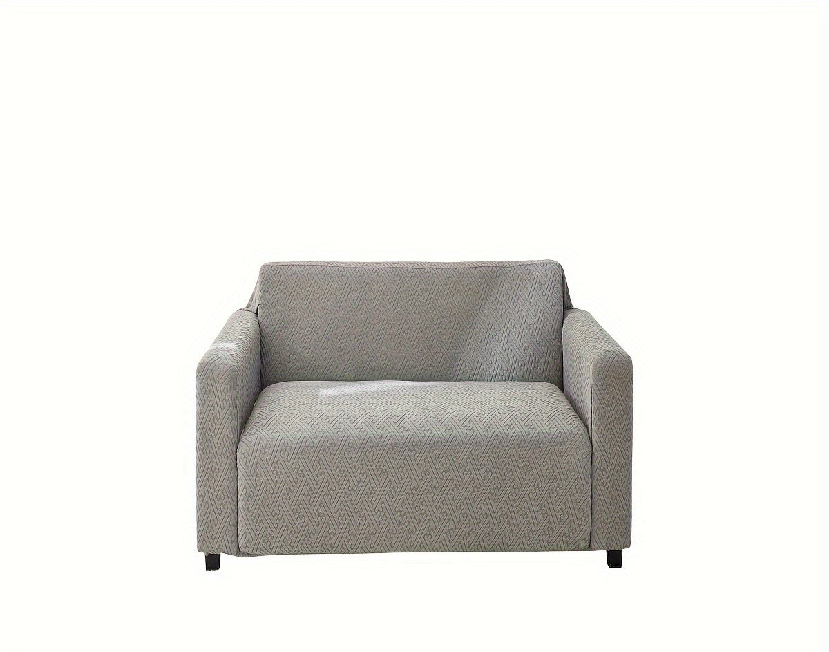 1 seater elastic sofa cover in dark grey color