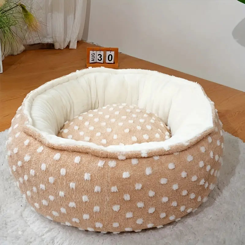 Cozy pet bed for small dogs and cats.
