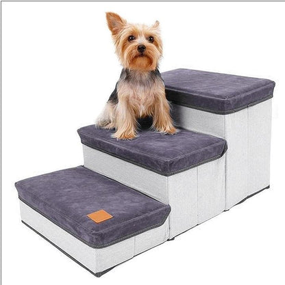 Foldable Dog Bed Couch Stairs Non Slip with Storage for Small, Frail or Injured Dogs