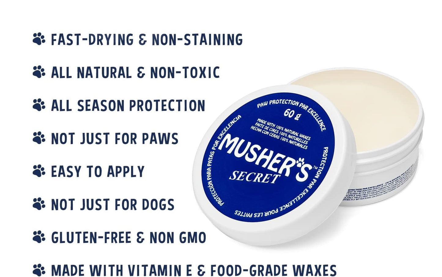 Moisturizing Dog Paw Balm: Invisible Barrier for Dry Paws - All-Natural with Vitamin E