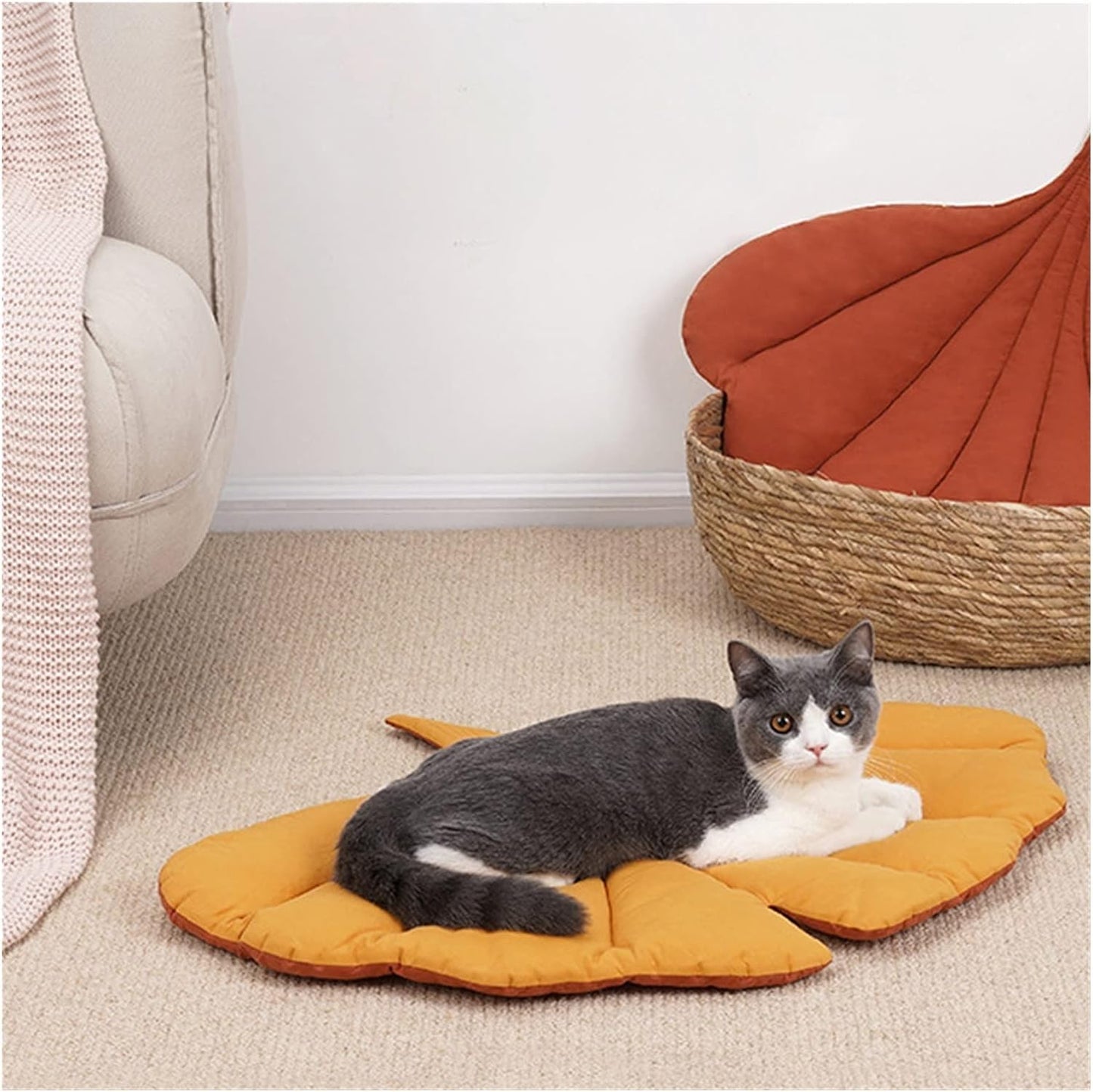 Reversible 2 tone Natures Leaf Washable Pet Blanket Mat