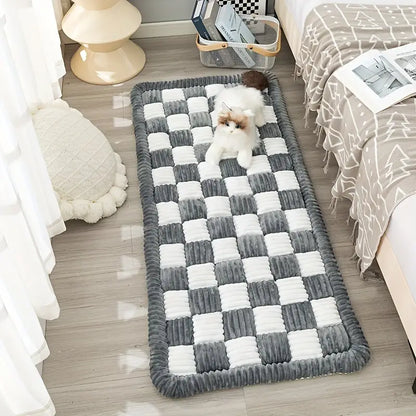 Portable pet sleeping pad for home and travel.
