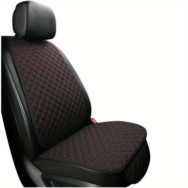 Universal Fit Flax Car Seat Covers in Black Red Color