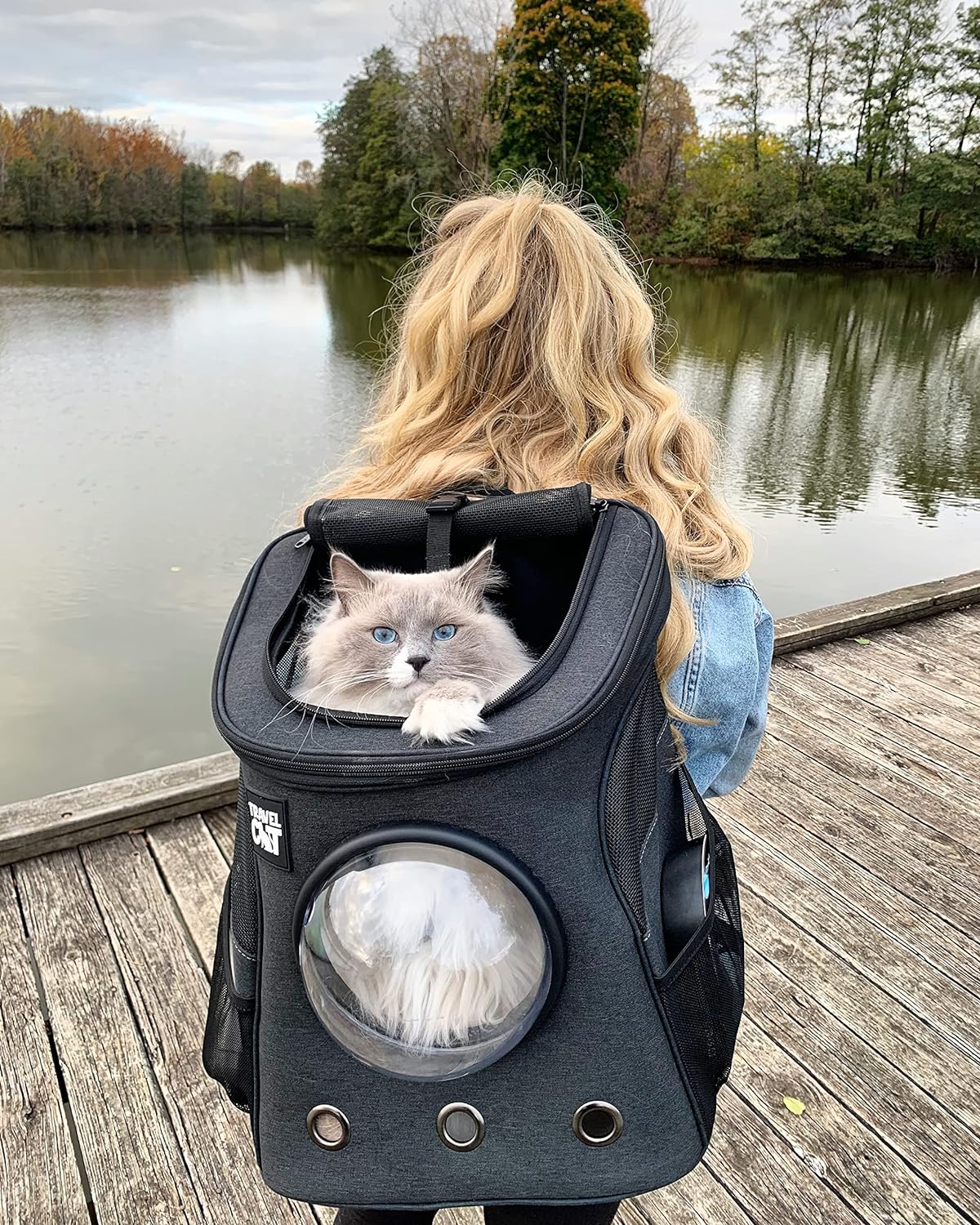 Premium Airline-Approved Cat Backpack Carrier with Space Capsule Bubble