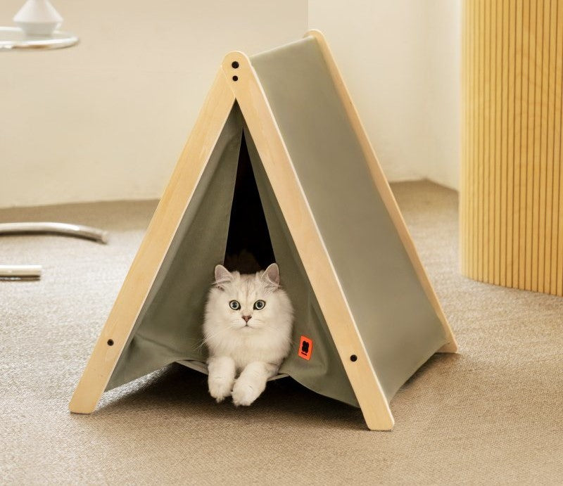 Portable Folding Cat Tent Hammock: Easy Setup for Dogs & Cats Green