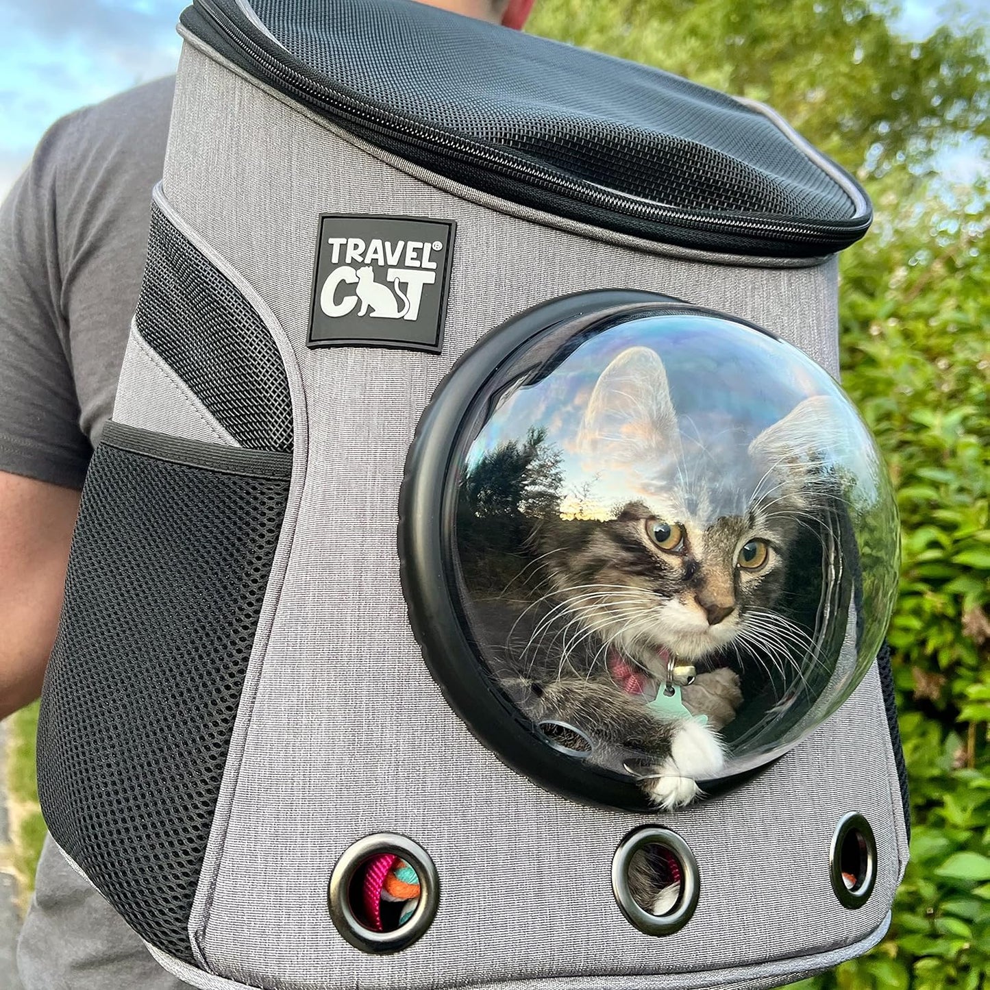 Premium Airline-Approved Cat Backpack Carrier with Space Capsule Bubble