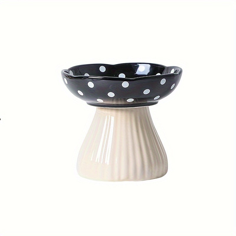 Mushroom Cat Bowl in Black Color