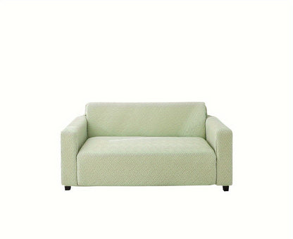 1 seater elastic sofa cover in green color