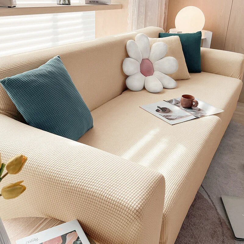 Waterproof Soft Lightweight Non Slip Ribbed Jacquard Sofa Couch Pet Cover