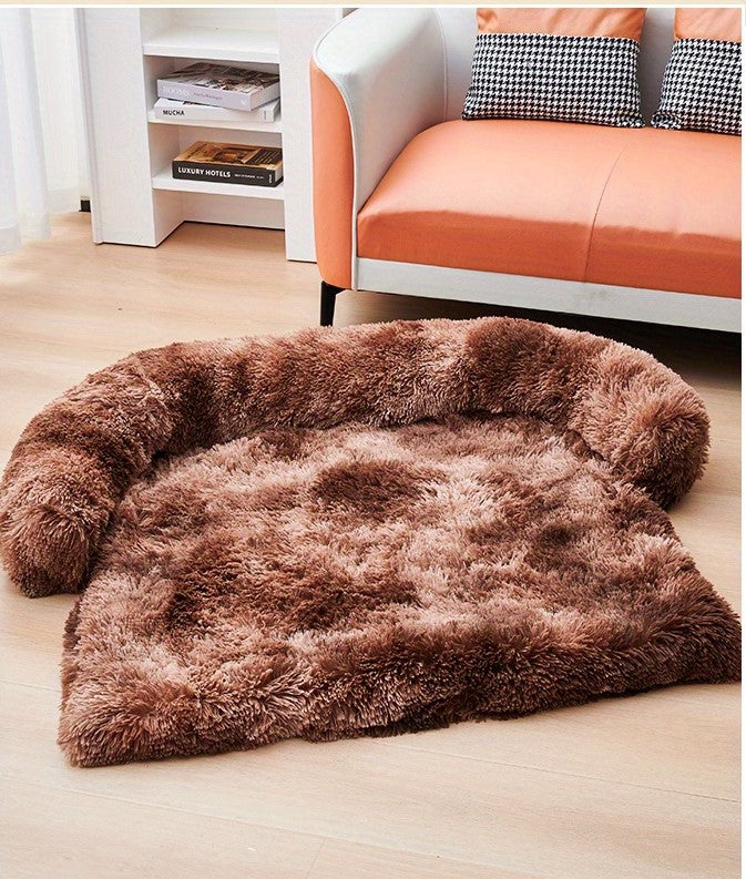 Coffee brown Soft, plush dog bed designed for ultimate comfort