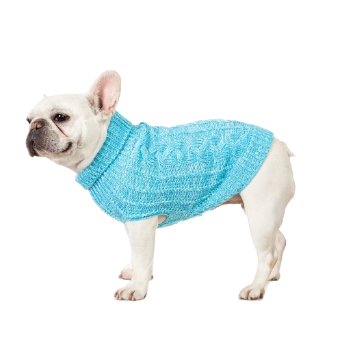 Sky Blue Cozy Knitted Winter Sweater