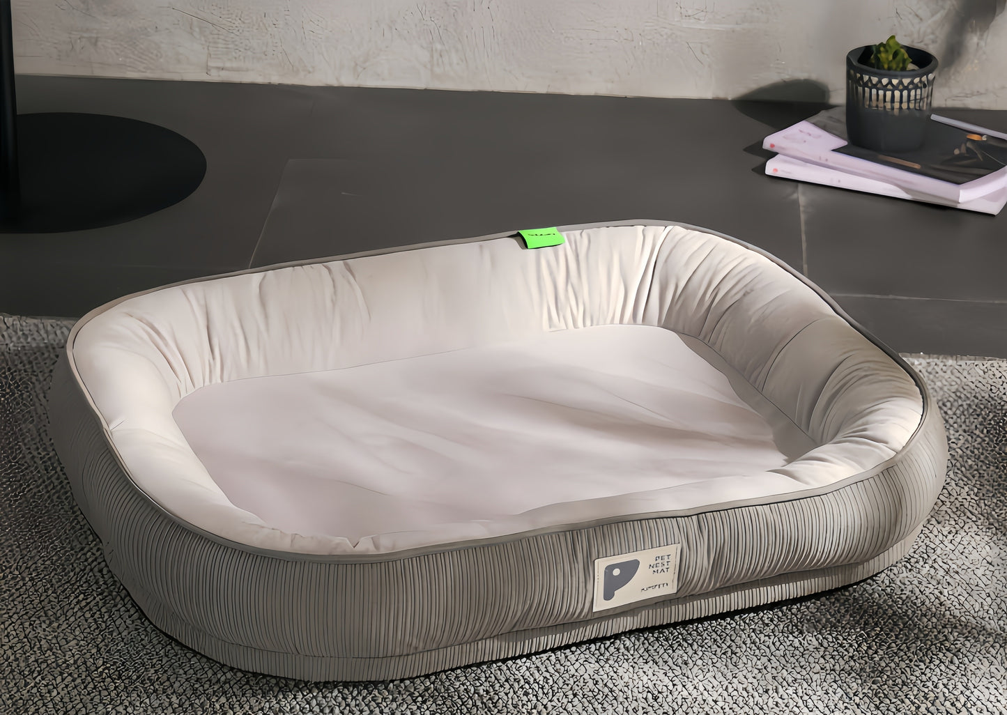 Luxurious Thickened Dog Bed for Ultimate Snuggling in Grey Color