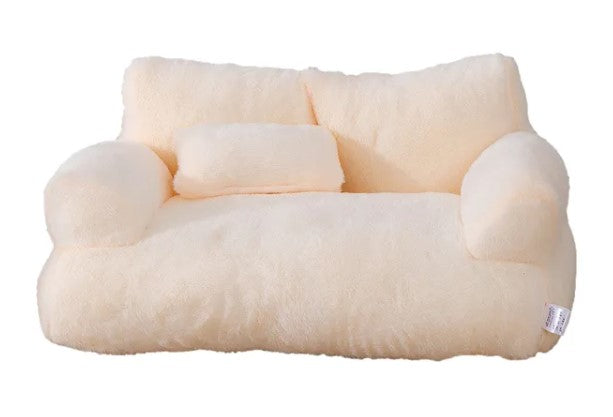 Luxury Pet Sofa Washable Bed for Cats & Dogs in Beige Color