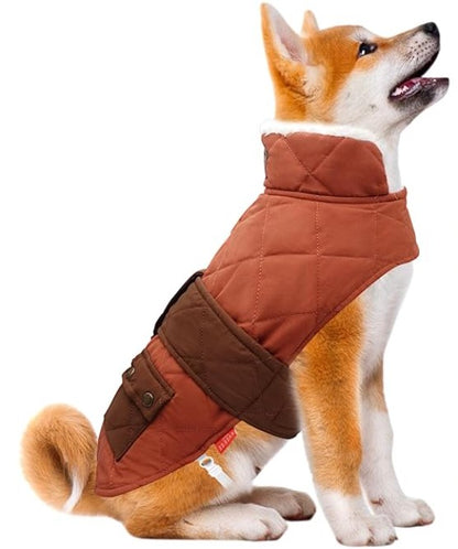 Warm Dog Jacket in Brown Color