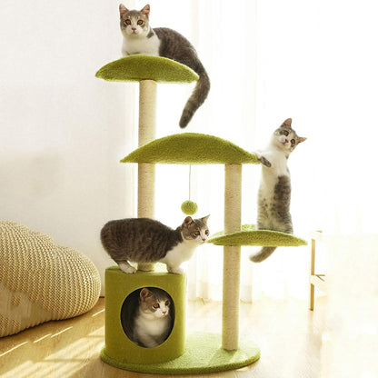 Large Interactive Cat Durable Scratching Post with Resting Platforms