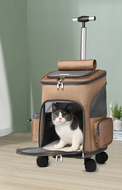 Pet Travel Carrier Backpack: Roll, Stow, Go – The Perfect Travel Companion for Your Pet