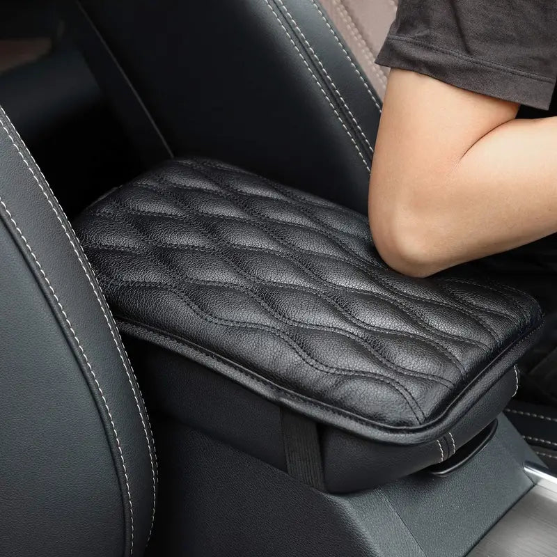 Stylish Black Car Center Console Cover, Waterproof, Scratch Proof, Universal Fit, Easy to Install.
