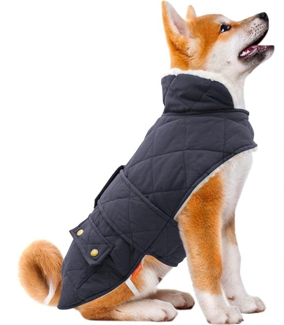 Warm Dog Jacket in Grey Color