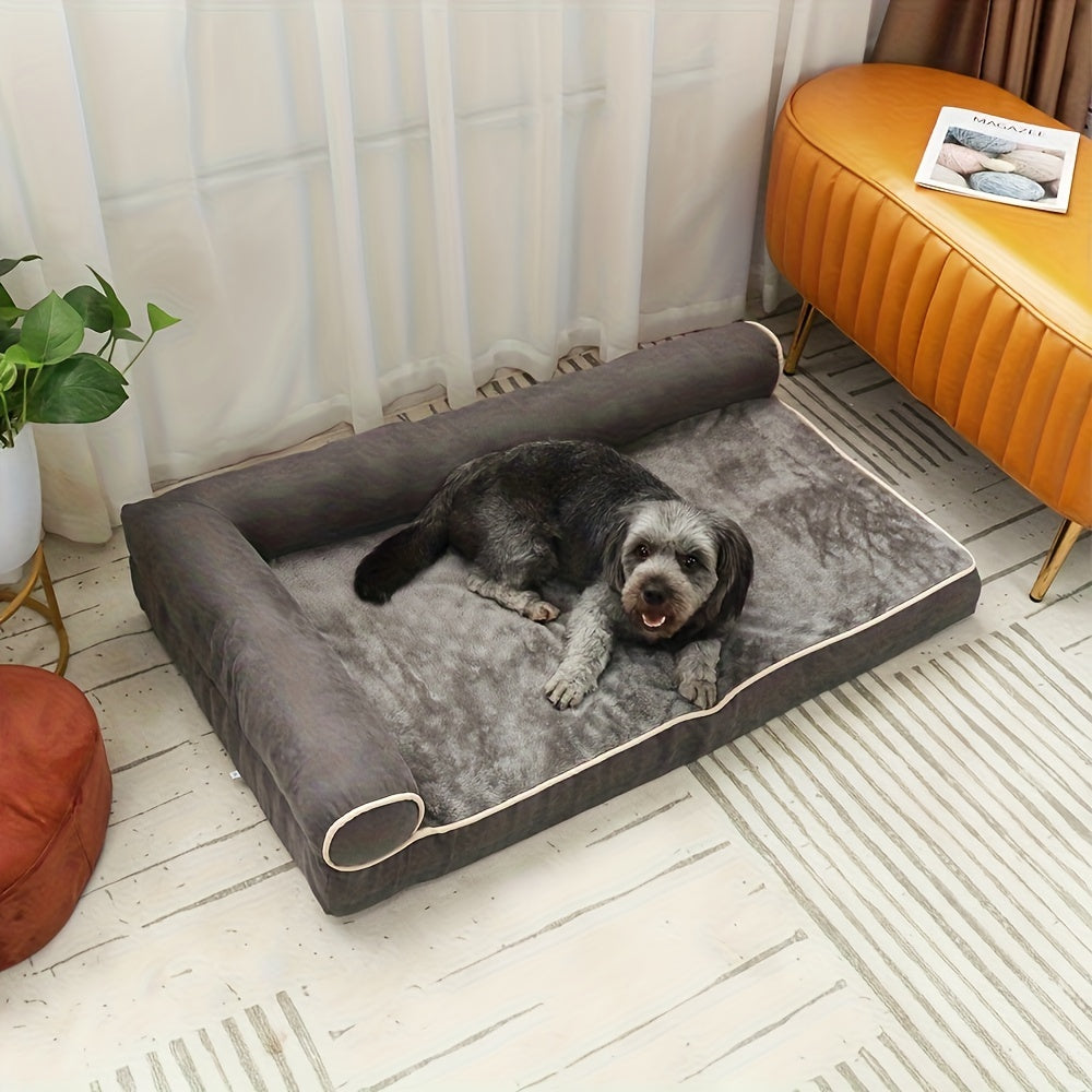 Orthopedic Dog Bed for Medium Dogs in Dark Grey Color