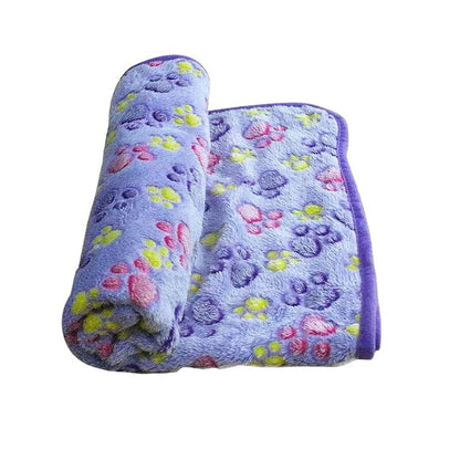 Premium Soft Fluffy Pet Blanket: Cute Cartoon Pattern, Warm & Cozy for Cats & Dogs