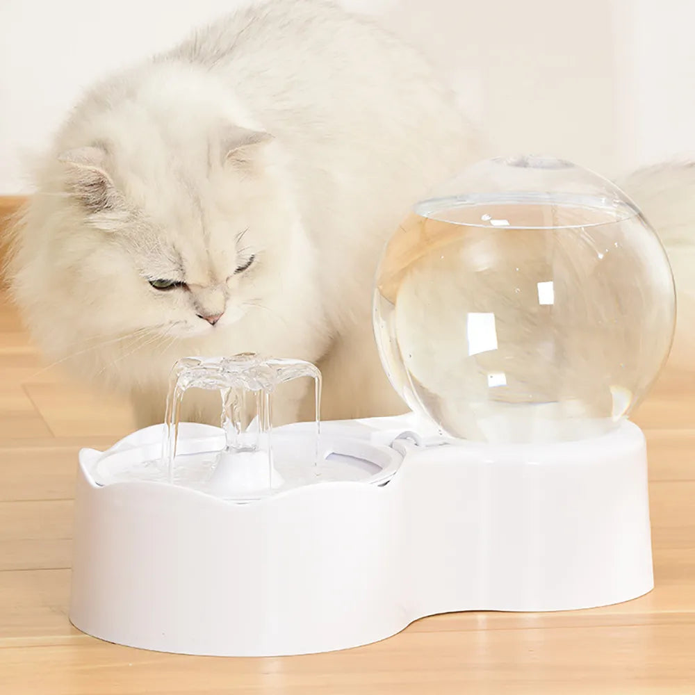 Smart gravity pet water feeder, automatic cat fountain and dog dispenser 