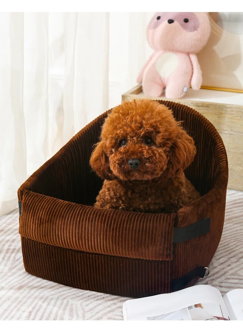 Pet nest designed for dual use in brown color