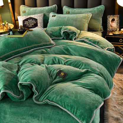 Luxury Winter Warm Duvet Velvet Bed Quilt Cover