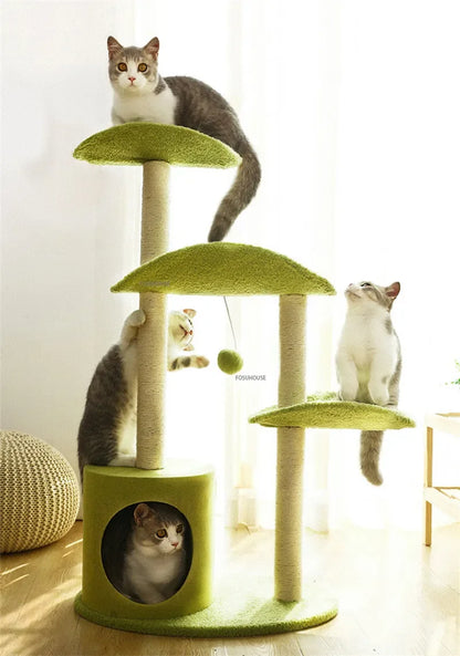 Large Interactive Cat Durable Scratching Post with Resting Platforms