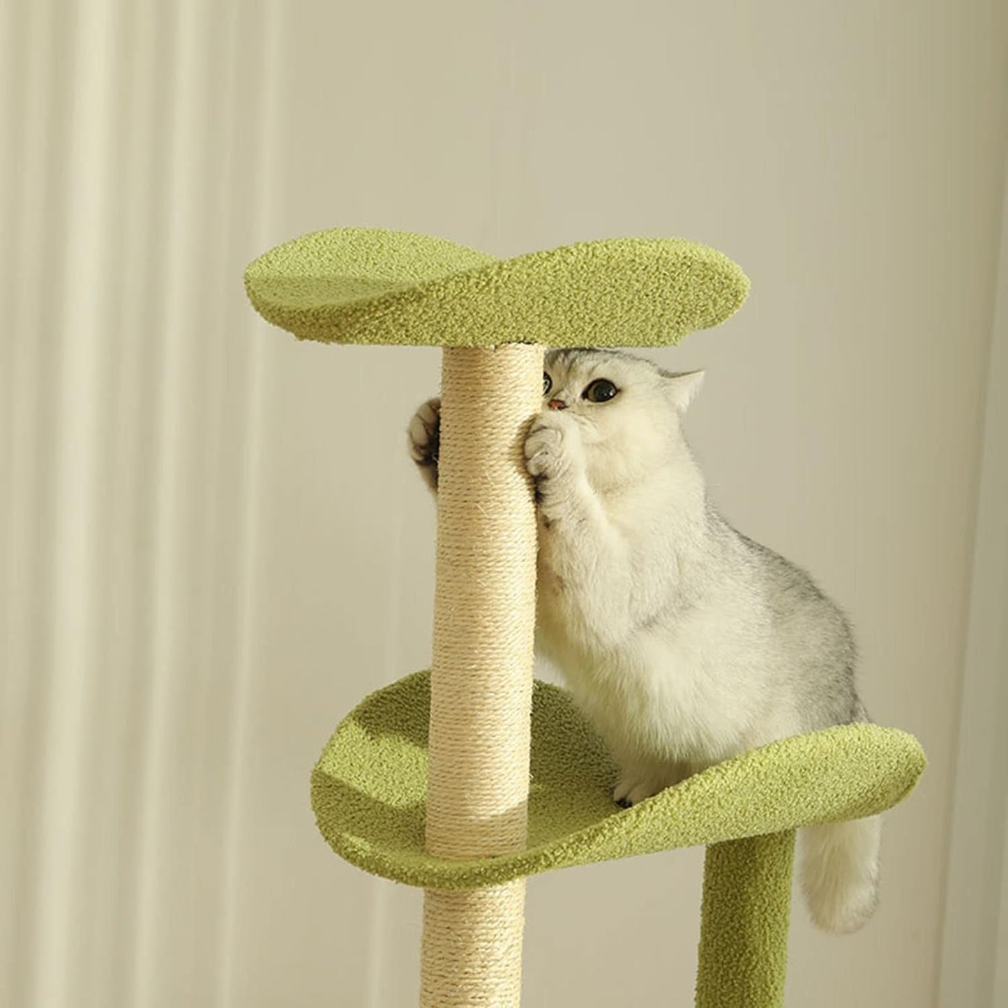 Large Interactive Cat Durable Scratching Post with Resting Platforms