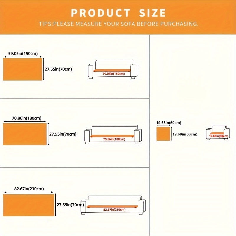 Size Chart of Premium Sofa Cover