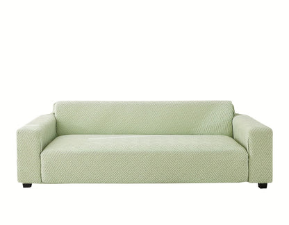 4 seater elastic sofa cover in green color