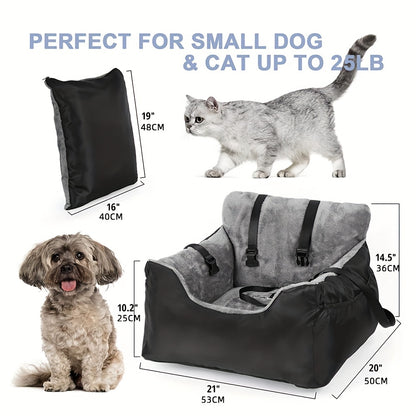 Product size of the Adjustable Dog Car Seat with Safety Leash