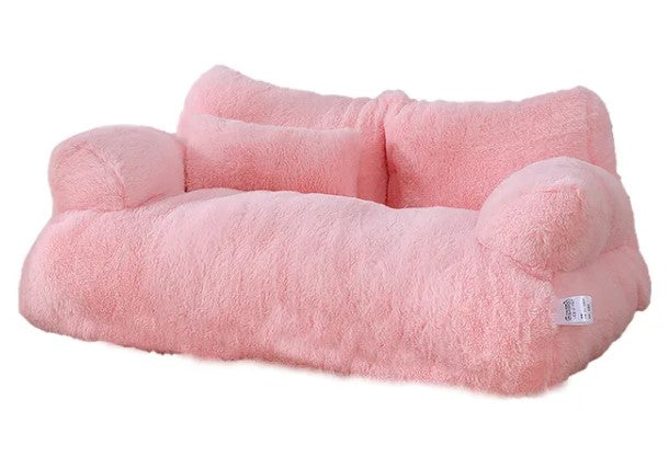 Luxury Pet Sofa Washable Bed for Cats & Dogs in Pink Color