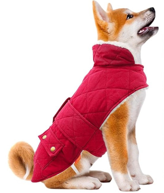 Warm Dog Jacket in Red Color