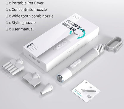 Package Includes of the Portable Pet Dryer