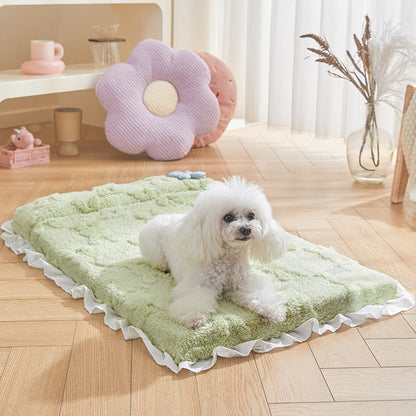 Soft Plush Frill Anti Anxiety Removable & Washable Cat Dog Small Mat