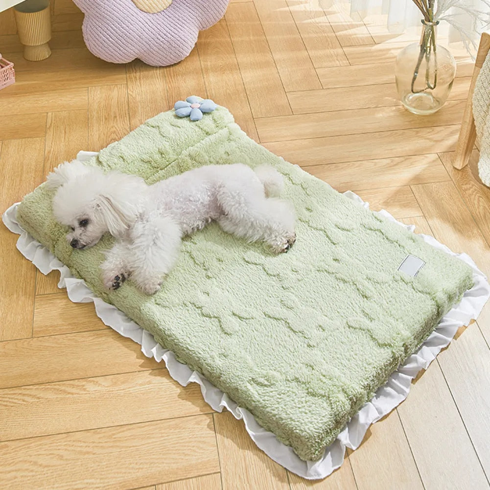 Soft Plush Frill Anti Anxiety Removable & Washable Cat Dog Small Mat