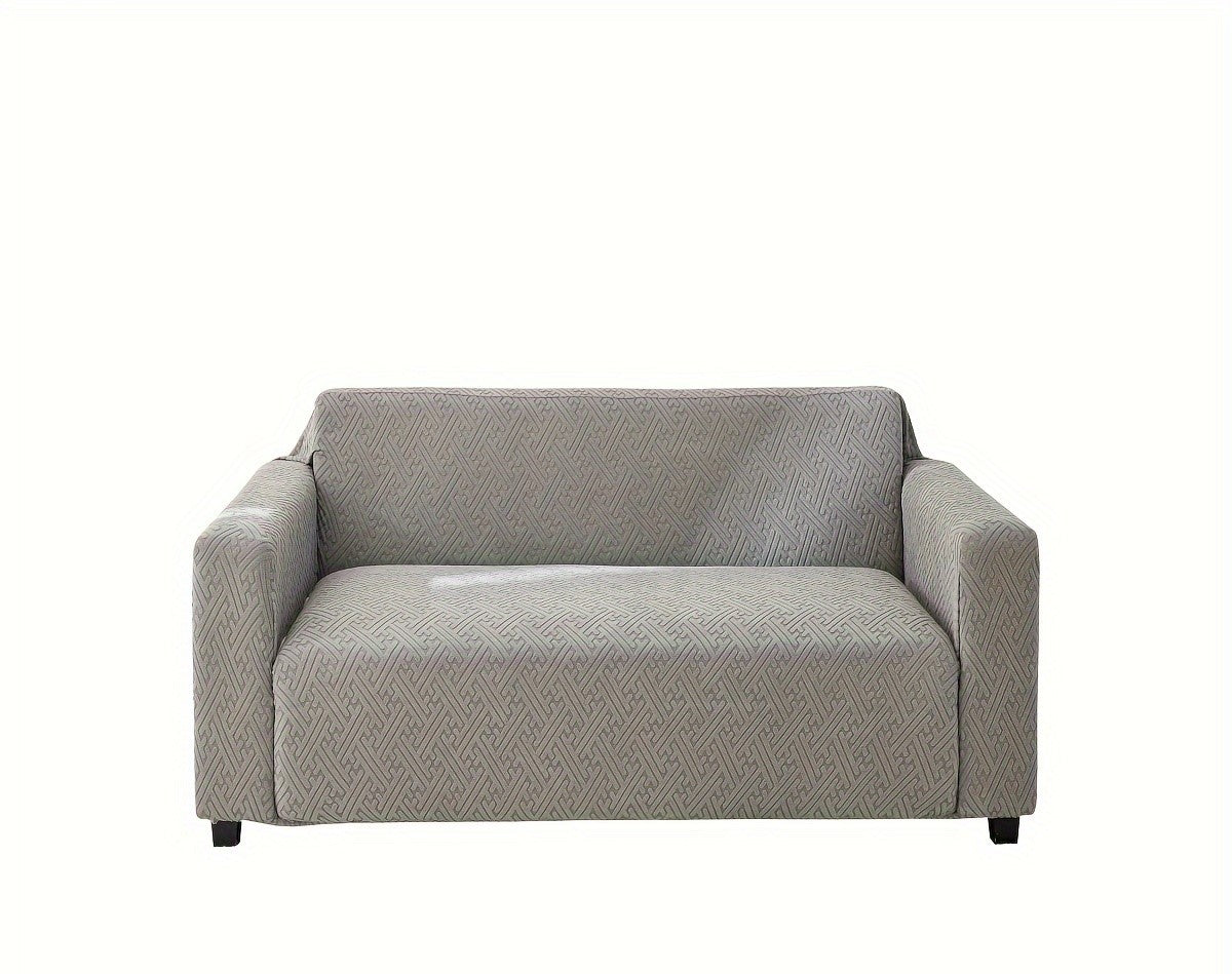 1 seater elastic sofa cover in dark grey color