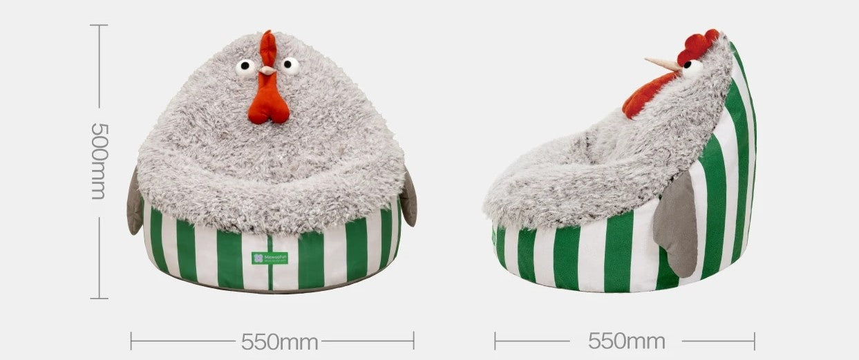 Size of Winter-Ready Bird Chick Shaped Pet Bed: Super Soft & Warm for Cats & Dogs