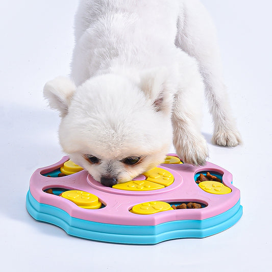 A Small Dog using the Smart Interactive Dog Toy